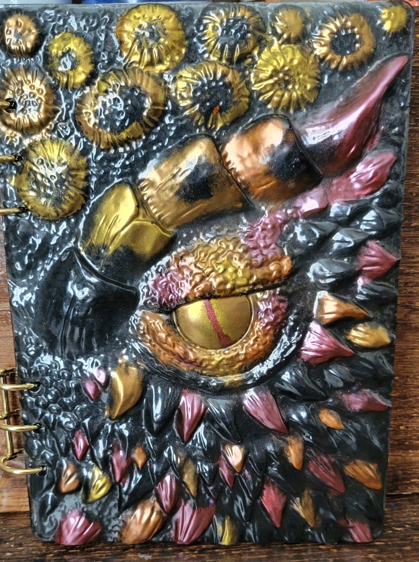 Black Base Dragon Notebook