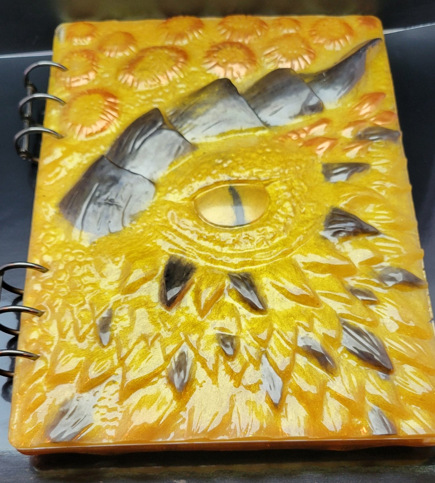 Electric yellow Dragon Notebook